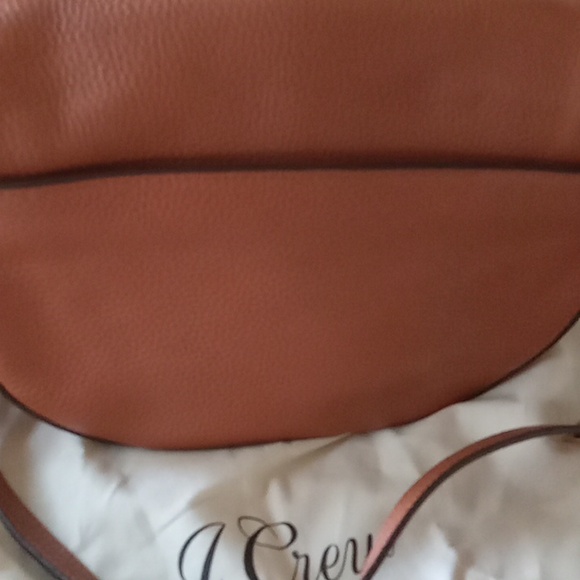 J Crew handbag with chain handle or crossbody style All leather w/ bag protector - Picture 6 of 7